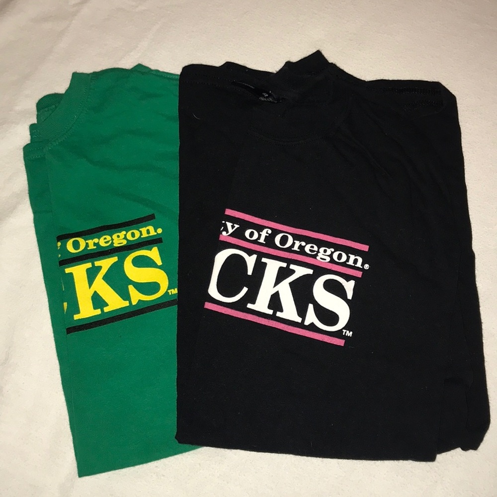 Two U of O shirts